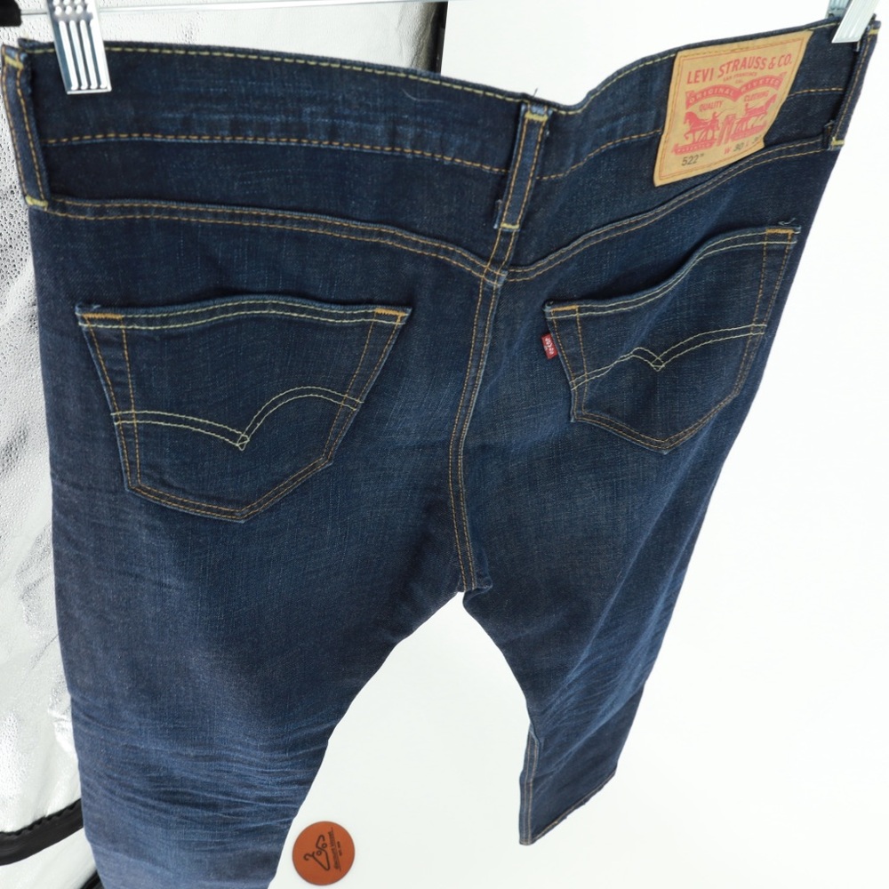 Levi's Dark Indigo Straight Jeans Size 30x30 - Picture 6 of 10
